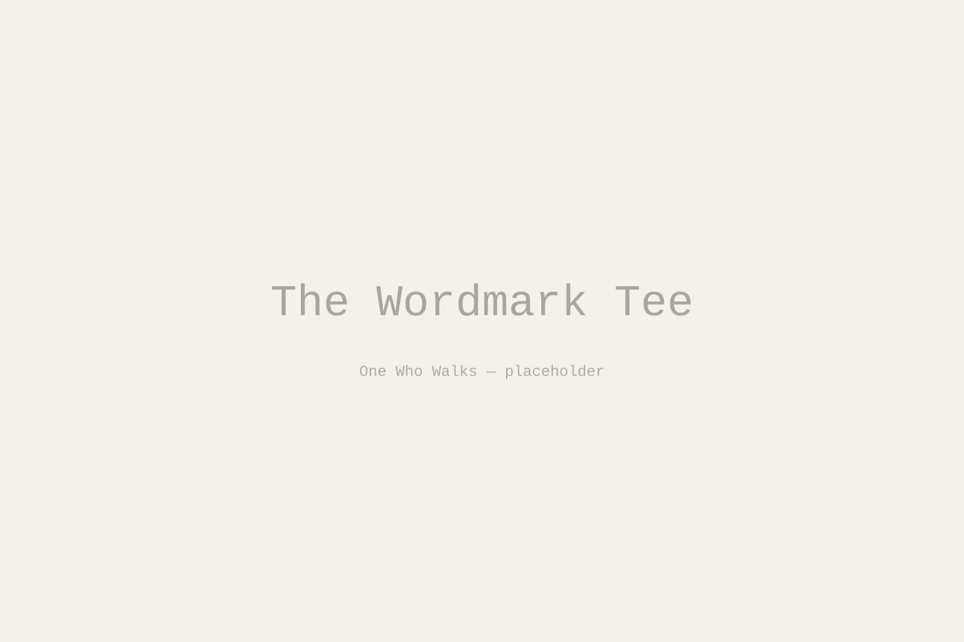 The Wordmark Tee